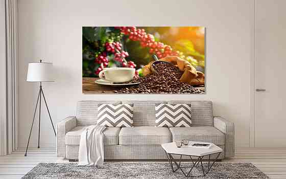 Картина полотно у вітальню / спальню Кава  MLP_370 ( 60х30см ) 60x100 см Київ