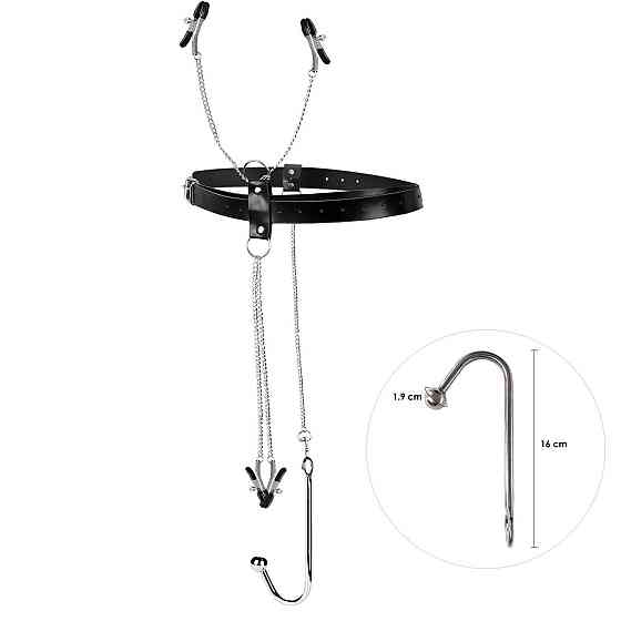 Бондажний набір із металевим анальним гаком №1 Art of Sex Blanca Bondage set with anal hook №1 Sex Aura Київ