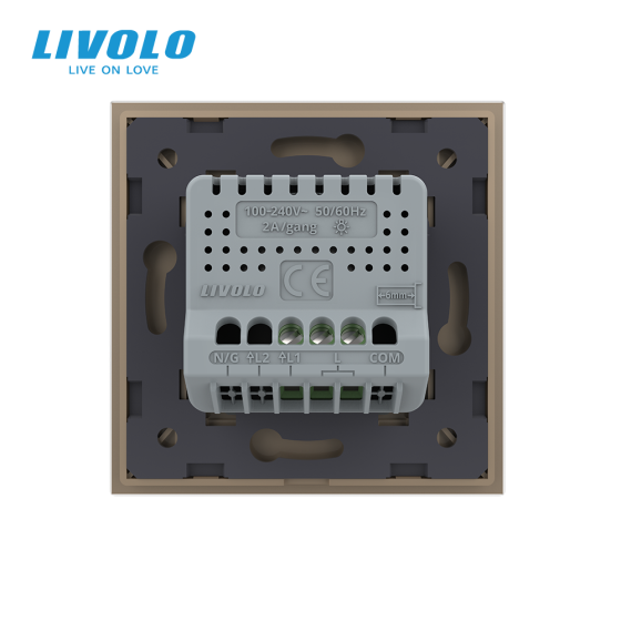 LIVOLO Сенсорний диммер 1 сенсор LIVOLO золото матове скло Коломыя
