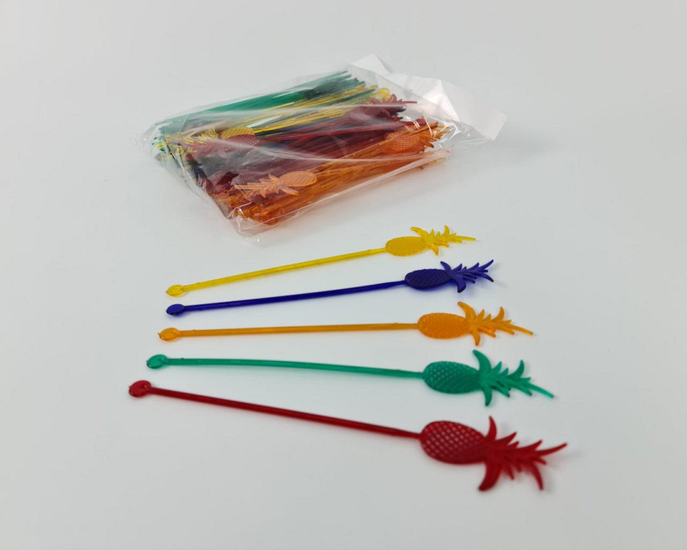 Мішалка пластикова для коктейлю "Ананас" 20,0 см(100шт) Юніта Харків - фото 7