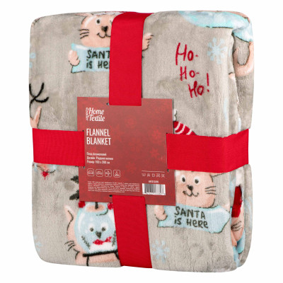 Плед Ardesto Christmas Flannel 160х200см, 100% поліестер, різдвяні котики (ART0120PB) Вінниця - фото 1