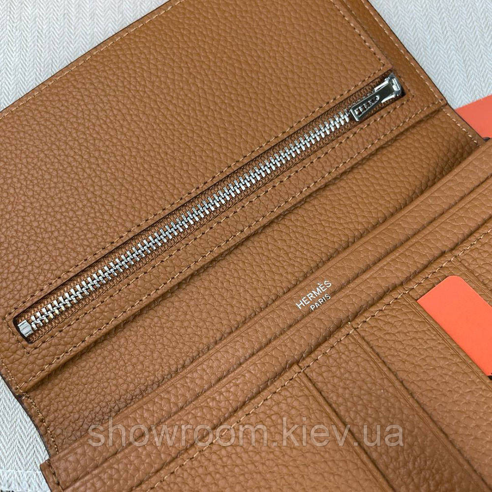 Жіночий брендовий гаманець (H-5123) brown Київ - фото 8