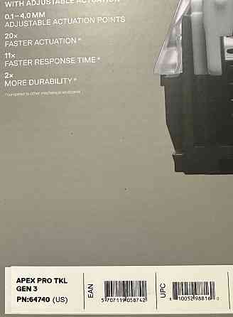 Клавіатура  ігрова SteelSeries Apex Pro TKL Gen 3 Black (64740) Київ