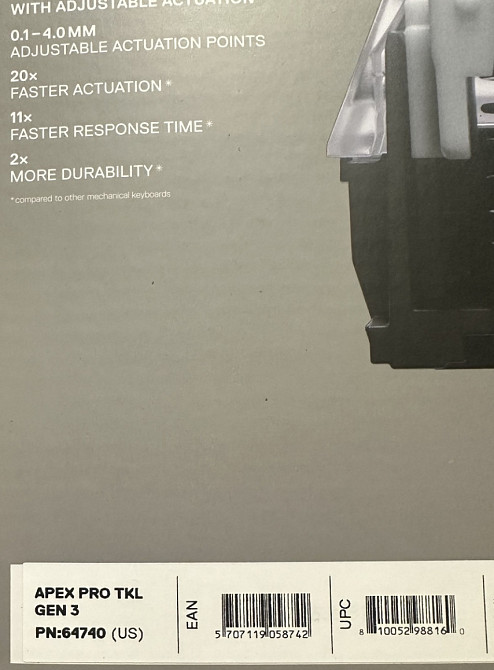 Клавіатура  ігрова SteelSeries Apex Pro TKL Gen 3 Black (64740) Київ - фото 1