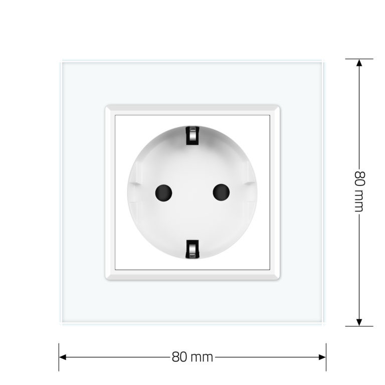 Електрична розетка з заземленням LIVOLO, біла, скляна рамка, шторки, 250В 16А (VL-C7C1EU-11) Коломыя - изображение 9