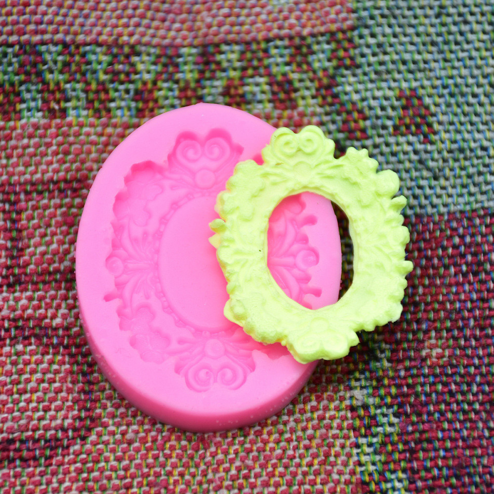 Молд силіконовий Рамка 55 на 43 мм рожевий Київ - фото 7