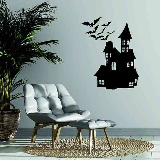 Декоративне настінне Панно «Замок», Декор на стіну 70*53 см, Чорний Київ