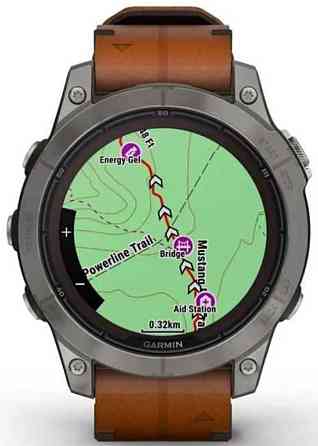 Часы: Garmin Fenix 7 Pro Sapphire Solar Titanium w. Chestnut L Band. Харьков