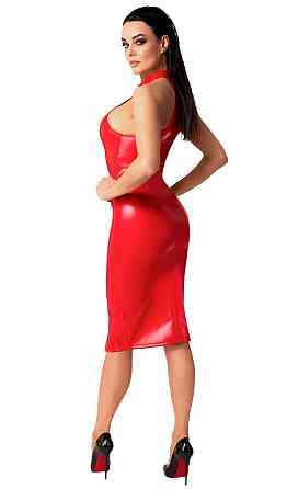 Плаття Noir Handmade F354 Red powerwetlook dress — XL Sex Aura Київ