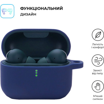 Чехол для наушников Armorstandart Silicone Case для Xiaomi QCY T10 / T10 Pro Midnight Blue (ARM68426) Винница - изображение 2