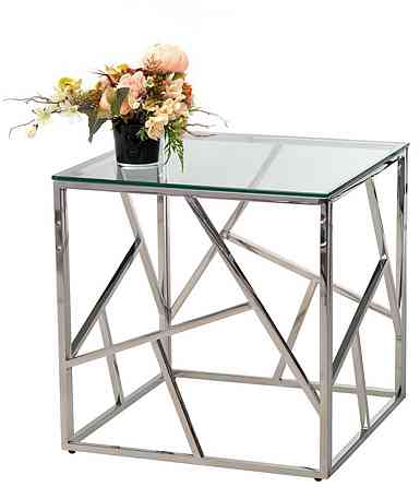 Журнальний столик ESCADA B прозорий/срібний 55X55 Київ