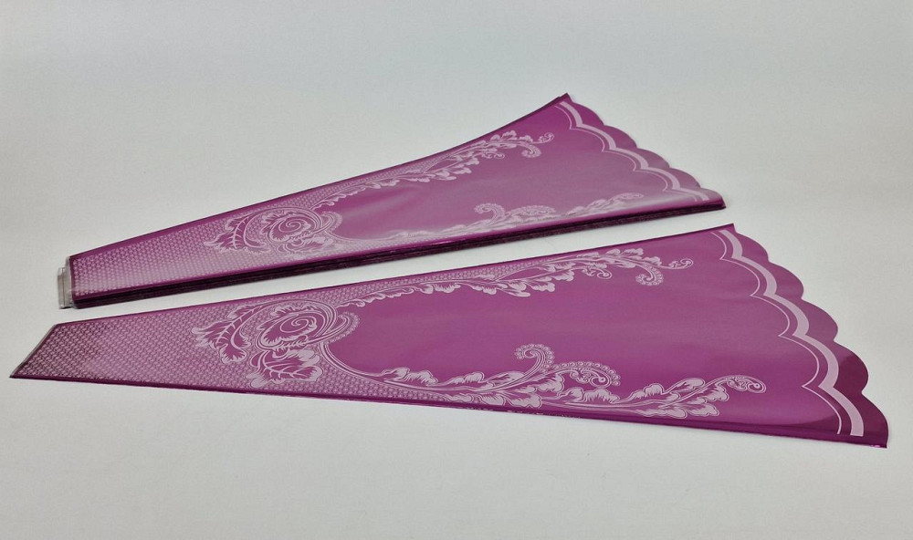 Конусне паковання під квіти h60/7низ/31верх метал малиновий (100 шт.) візерунок130 (7) (100 шт) Харків - фото 1