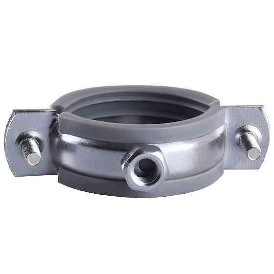 Хомут у зборі CR 1 1/4| (42-47 мм) з гвинтом-шурупом 8*80 і дюбелем у уп., сірий Київ