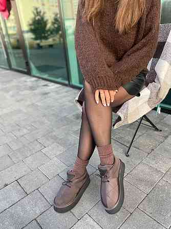 ITTS Угги жіночі ITTS шоколадні плащівка з натуральним мехом висота подошви 4/5 см розмір 38 41 Коломыя