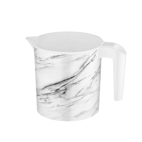 Ковш 1,4л з малюнком білий мармур пластик ELIF Житомир - изображение 1