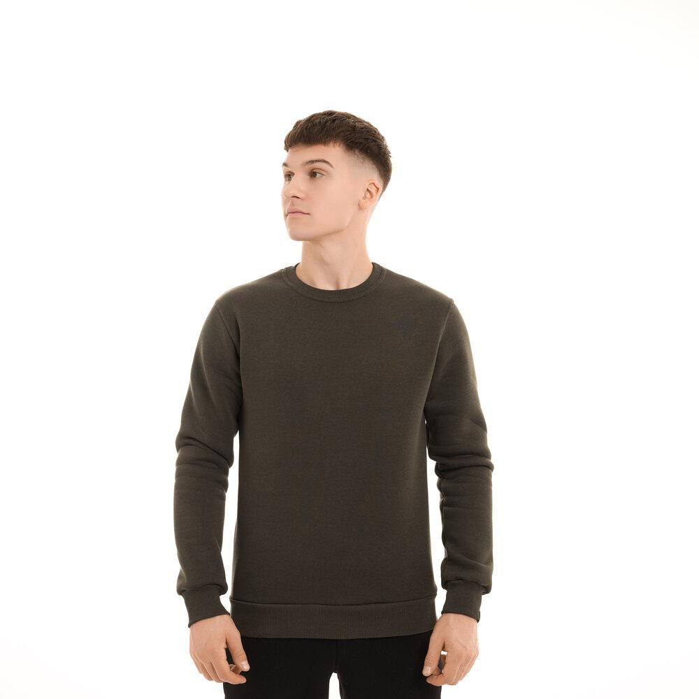 Світшот чоловічий однотонний хакі Pobedov 007 ЗИМА Київ - фото 1