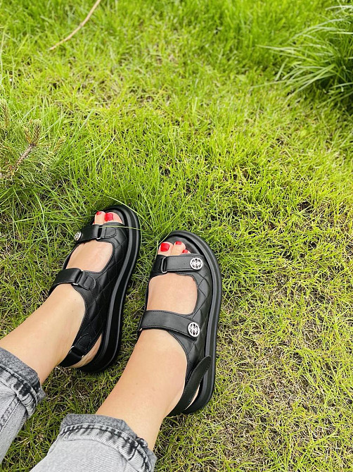 No brend Босоніжки жіночі 424/1 чорні (літо, шкіра натуральна) (5048) Коломыя - изображение 3