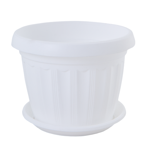 Вазон Терра з підставкою 10*8см білий Алеана Житомир