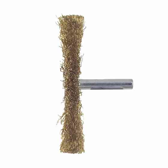 Щетка проволочная дискообразная Ø75мм хвостовик Ø6мм (латунированная) SIGMA (9013071) Ровно