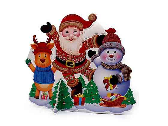 Новорічна прикраса Christmas 36*29см папір KT2209-1 ТМ КИТАЙ Київ