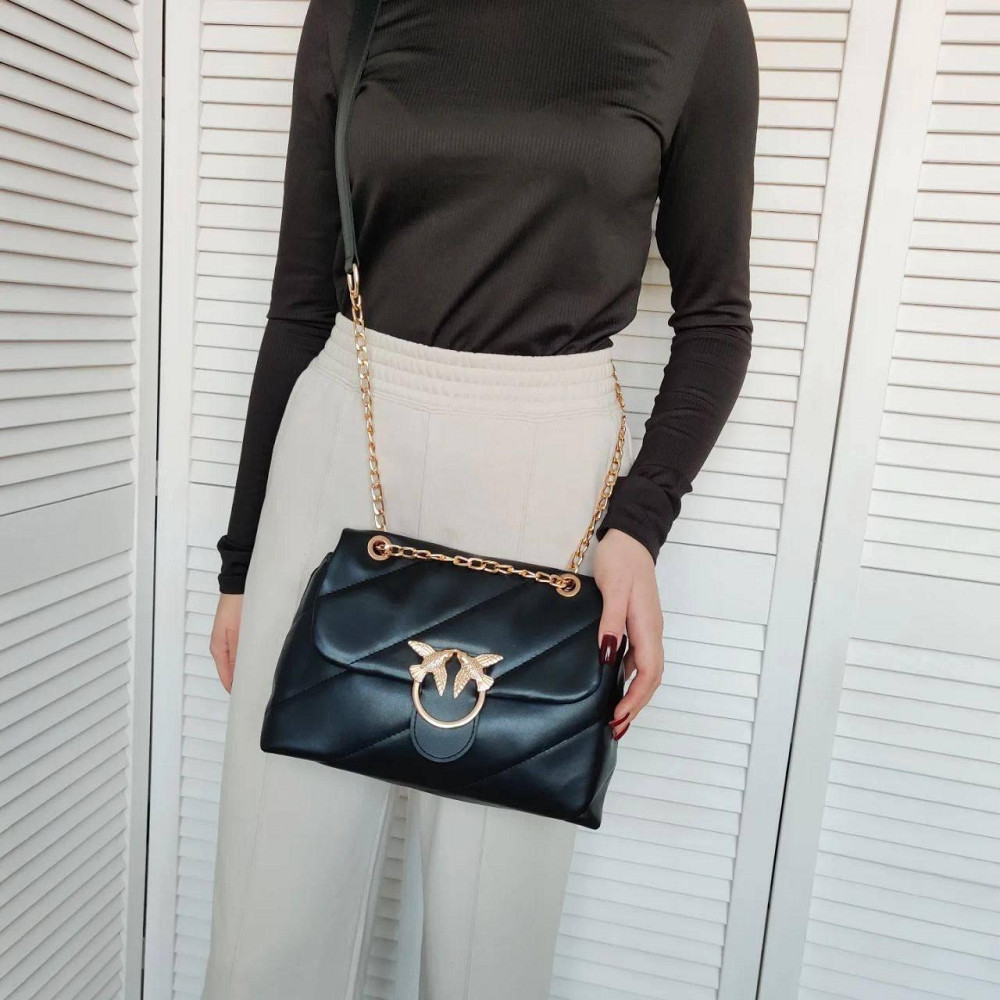 Брендова жіноча сумка. Жіноча чорна сумка маленька через плече. 873 Київ - фото 2