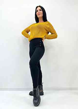 Демісезонні легінси лосини Daily джинс-коттон на флісі батал 52 Київ