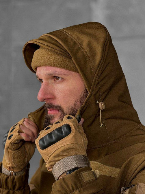 Демисезонная тактическая куртка софтшел  lion кайот   ВТ5052 Одесса - изображение 4