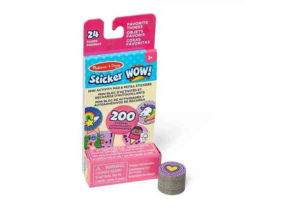 Блокнот мини и запасные наклейки для штампа Melissa Doug «Любимые вещи» Sticker WOW SM93208/6075134 ТМ SPIN MASTER Киев