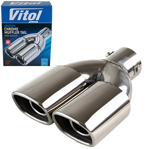 Насадка на глушник НГ-1154, внутрішній діаметр 64мм, довжина 229мм, зовнішній 2х 78х63мм Харків - фото 1