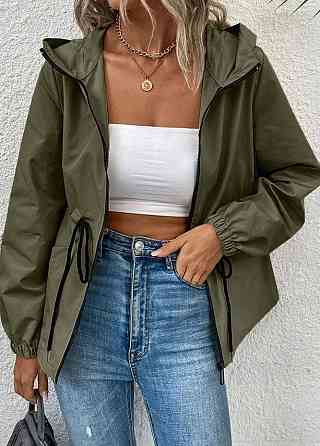 Женская удлиненная ветровка на подкладке Lexy 46-48, Хаки Киев