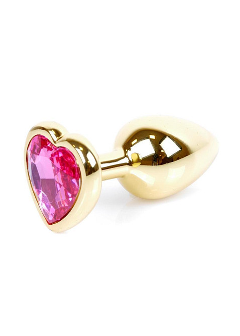Анальна пробка - Jewellery Gold Heart Plug Pink Sex Aura Київ - фото 7