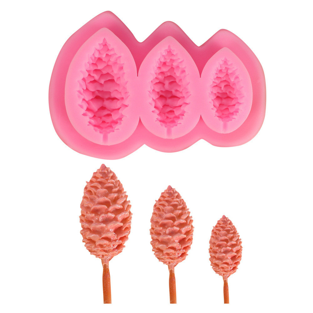 Молд силиконовый Шишки 75 на 110 мм розовый Киев - изображение 8