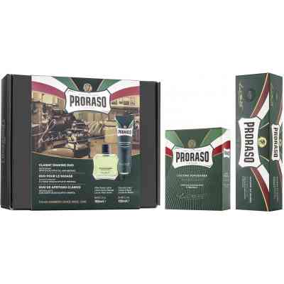 Набор косметики Proraso Green Classic Shaving Duo Крем 150 мл + Лосьон 100 мл (8004395004751) Винница