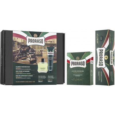 Набор косметики Proraso Green Classic Shaving Duo Крем 150 мл + Лосьон 100 мл (8004395004751) Винница - изображение 1