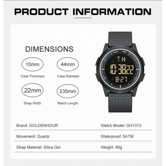 Годинник чоловічий наручний GoldenHour Water (Чорний) Київ - фото 8