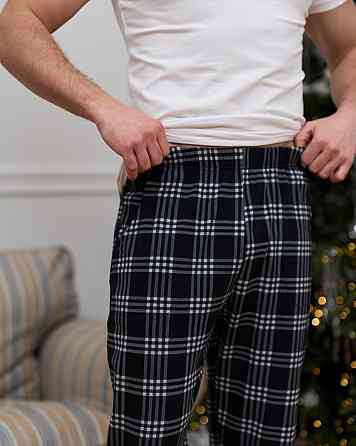 Чоловічі піжамні штани — чорно-біла карта Tom John 2005Ш Київ