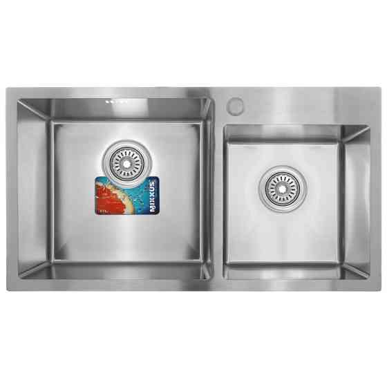 Набір Mixxus SET-7843D-220x1.0 Satin з мийкою, змішувачем, диспенсером та сушаркою для посуду (MX0583) Харків