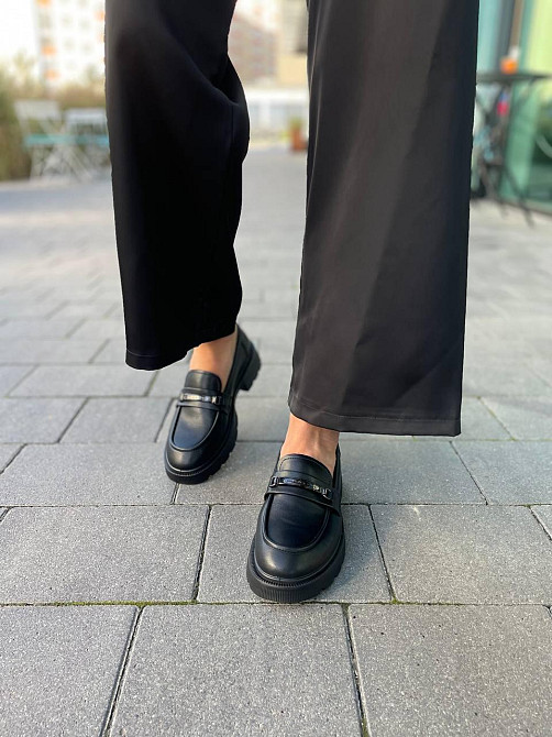 PLPS Лофери жіночі PLPS R033-1 чорні (весна-осінь, шкіра натуральна) (5613) 40 Коломия - фото 1