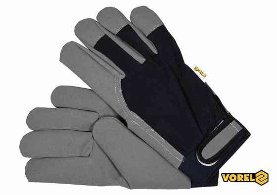 Рукавиці робочі VOREL : бавовна + екошкіра, розмір 10 [10/120] Одеса