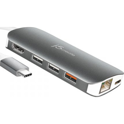 Порт-репликатор J5create Dock-Station USB-C 9-in-1 (хаб/HDMI/PD/картридер) (JCD383-N) Винница - изображение 1