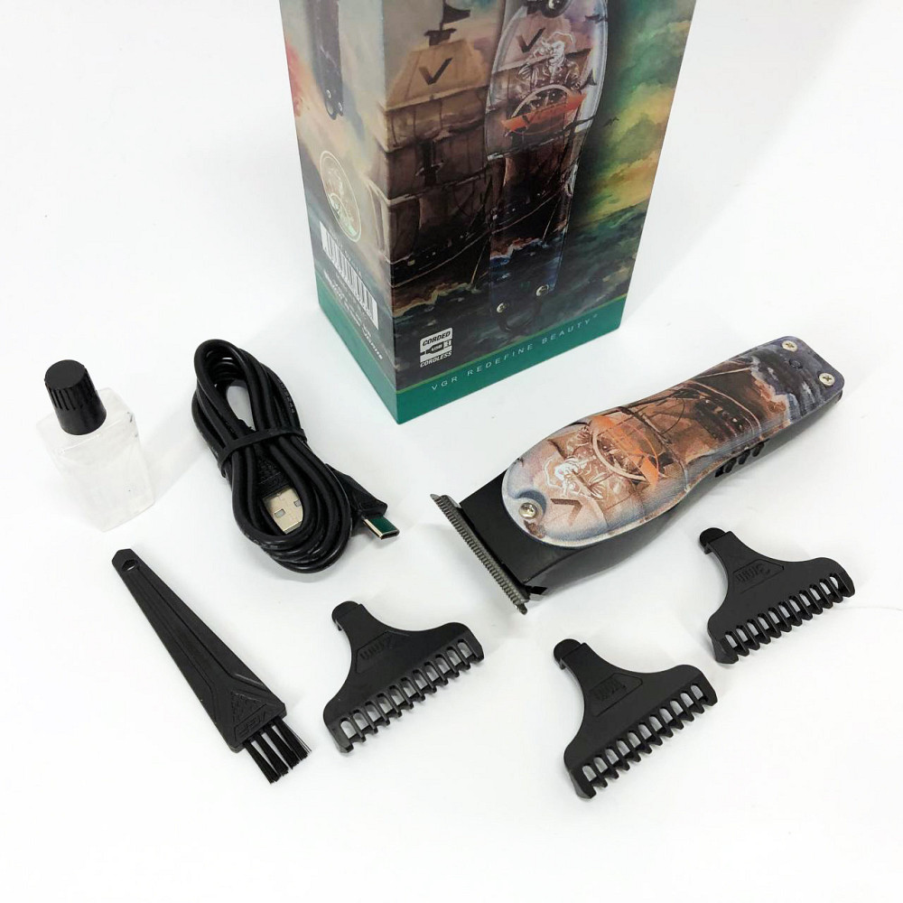 Парикмахерская машинка аккумуляторная профессиональная VGR, Водонепроницаемый триммер для стрижки JB-56 Львов - изображение 9