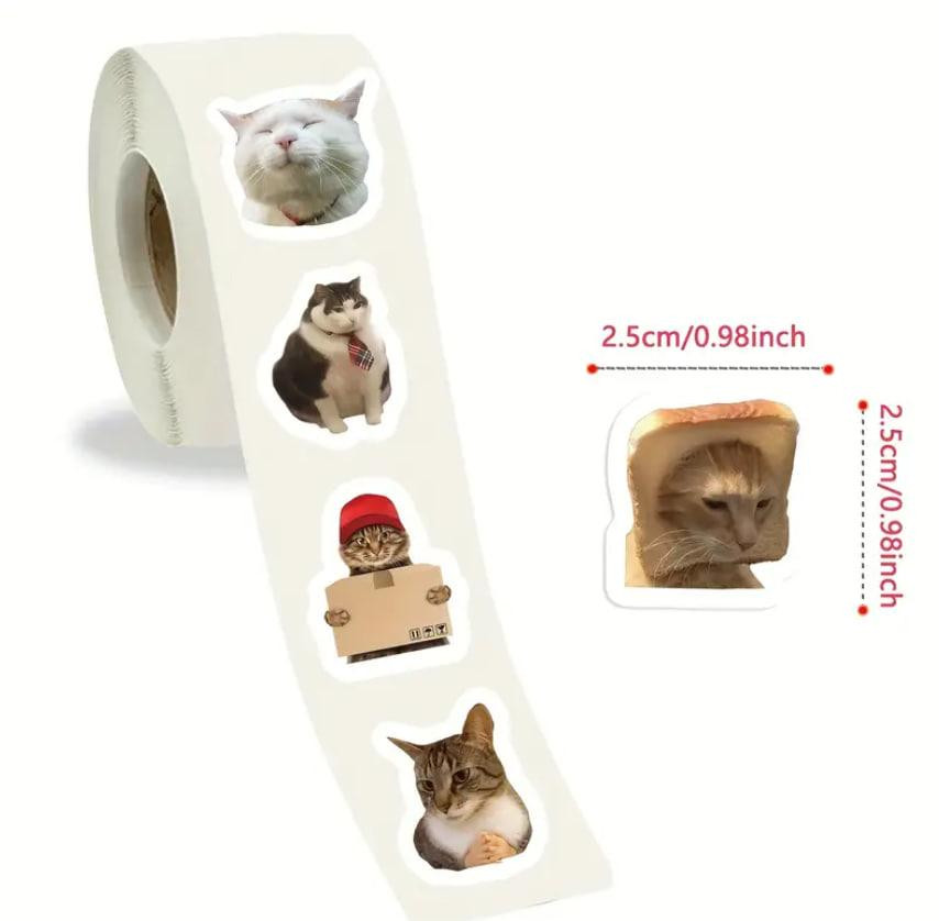 Стикеры с котами. Водонепроницаемые виниловые эстетические наклейки, набор 500 штук. Киев - изображение 2