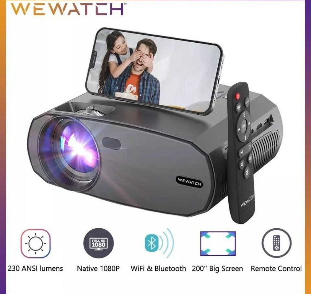 Проектор WEWATCH V50/FullHD /4к/Wi-Fi Bluetooth/ Miracast Киев - изображение 1