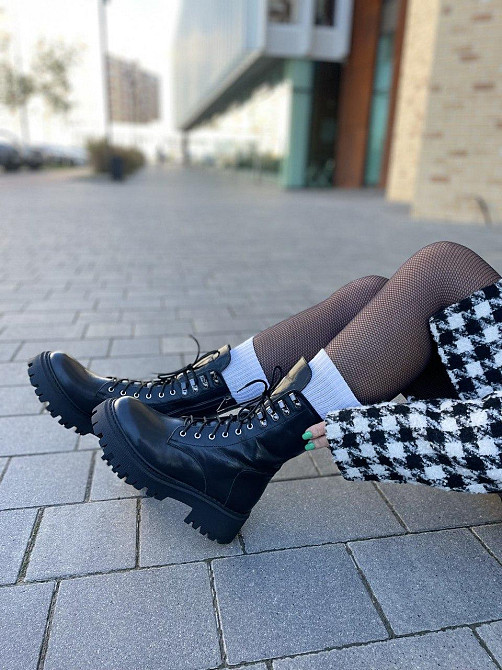 SOTHBY'S Черевики жіночі Sothby's чорні натуральна шкіра з утепленням висота 18см (M-1730/2 531 Коломия - фото 4