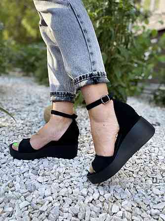 Olli Босоніжки жіночі OLLI Л-32-0013 чорні (літо, замша натуральна) (3755) Коломия