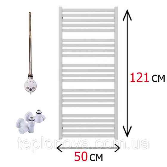 Комбинированный Полотенцесушитель Плоский Белый 1210х500 Terma Marta 1210 Черновцы