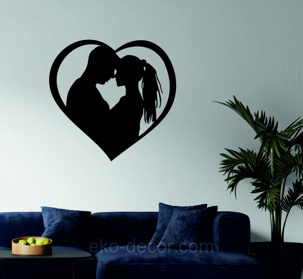 Декоративное настенное Панно «Он и Она», Декор на стену 90*90 см, Черный Киев - изображение 5