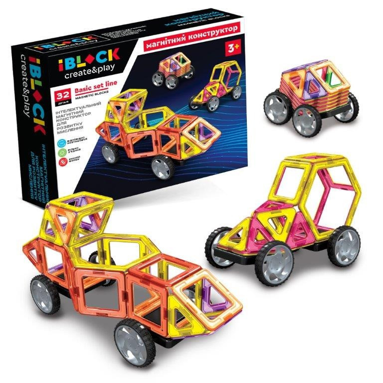 Дитячий магнітний конструктор PL-923-528, 32 деталі Вінниця - фото 1