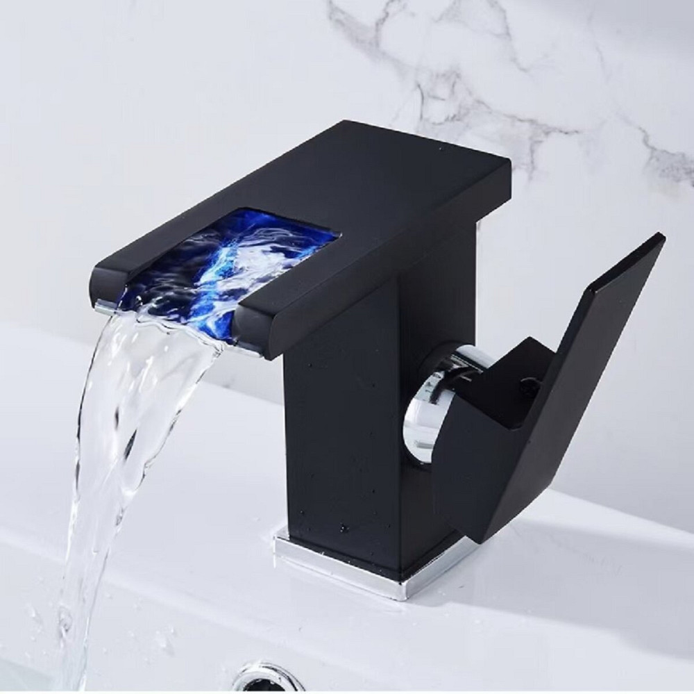 VALESO Змішувач для раковини світлодіодний VALESO чорний Коломия - фото 3