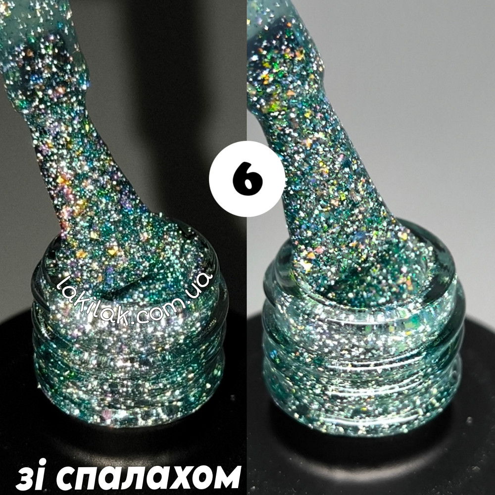 Світловідбивний гель-лак Bee Nails Disco Glitter KD06 8мл Херсон - фото 1